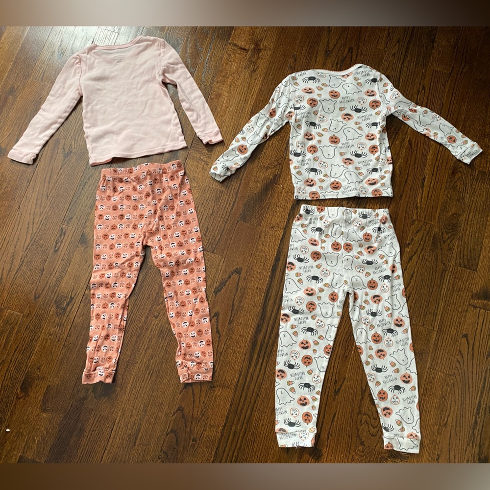 Chick Pea Pajamas 4T cotton PJs girls fall halloween festive long sleeve BUNDLE - Picture 16 of 16